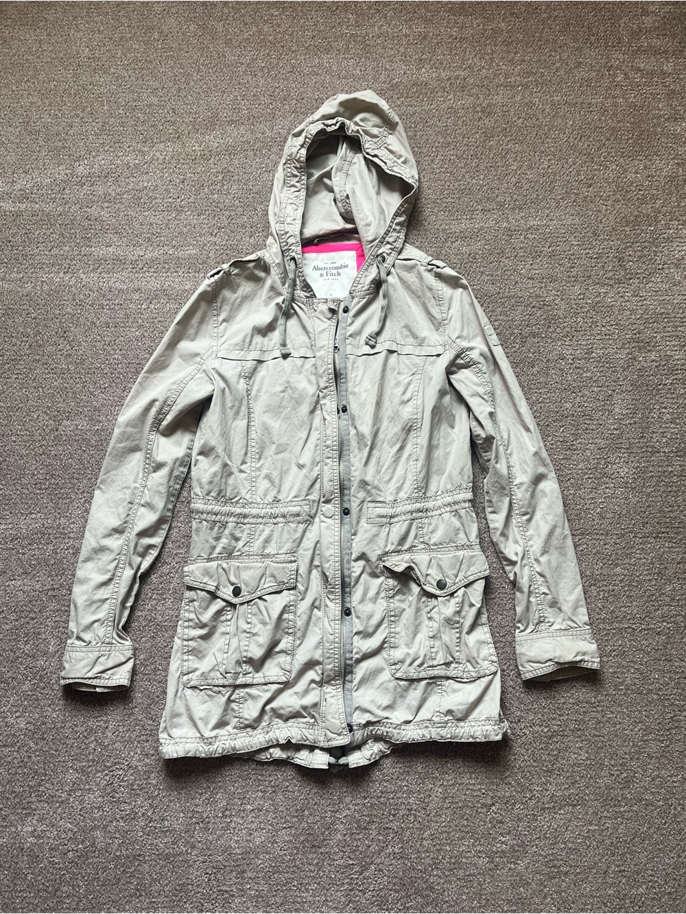 VTG 00’s / Y2K Abercrombie & Fitch Womens Tan Field Jacket